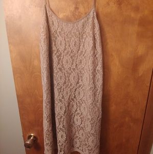 Nude Lace Cami Dress